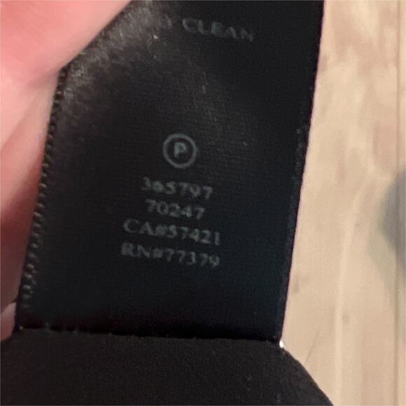 Ann Taylor A-Line Short Sleeve Mini Dress 10 Petite Black White - Picture 3 of 6